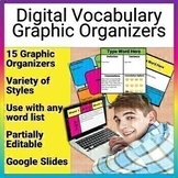Digital Vocabulary Graphic Organizers