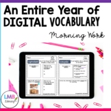 Digital Vocabulary Morning Work for Google Classroom, Voca