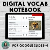 Digital Vocabulary Notebook