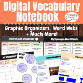 Digital Vocabulary Notebook, Graphic Organizers + More! {G