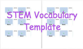 Preview of Digital Vocabulary Template MS Word