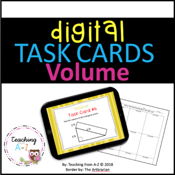Preview of Digital Volume Task Cards for use w Google Slides or PowerPoint