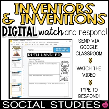 Preview of Inventors and Inventions | Digital Social Studies | Watch and Respond