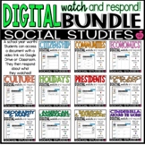 Digital Watch and Respond Social Studies | Full Year Bundle