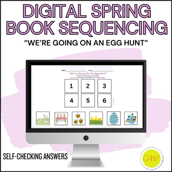 Preview of Digital "We're Going on an Egg Hunt" Book Companion Sequencing Narrative Support