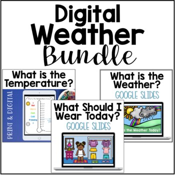 Preview of Digital Weather Bundle | Thermometer, Graph & Dress for the Weather