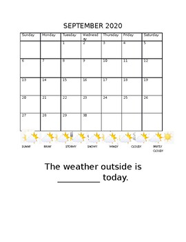 Preview of Digital Weather Calendar