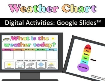 Preview of Digital Weather Chart for Google Classroom™ / Google Slides™