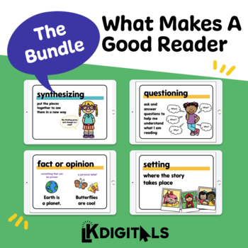 Preview of Digital Reading Comprehension Posters | Google Slides™ & Seesaw™