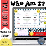 Digital Who Am I? Back to School - Emoji