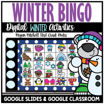 Preview of Digital Winter Bingo Google Classroom