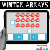 Digital Winter Multiplcation Arrays {Google Slides}
