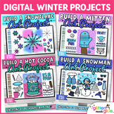 Digital Build a Snowman, Snowflake, Hot Chocolate, Winter 