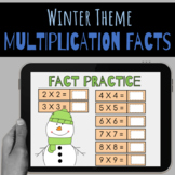Digital Winter Theme Multiplication Fact Practice {Google Slides}