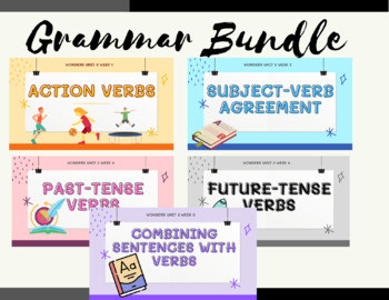 Preview of Digital- Wonders 3rd Grade- Unit 3 Grammar Bundle