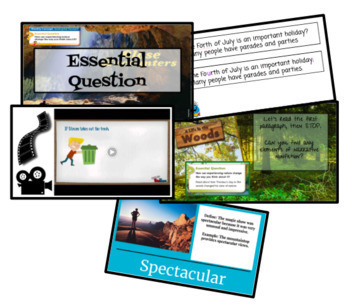 Preview of Digital Wonders: Reading & Grammar Slides Unit 1 Week 3