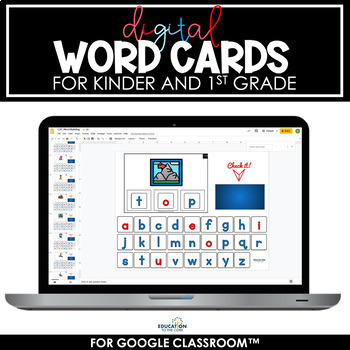 Preview of Digital Word Cards | Phonics Practice for Google Classroom™/Slides™