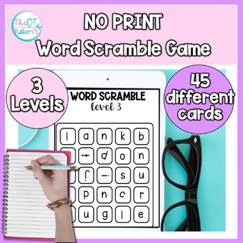 Preview of Digital Word Scramble Game: No print
