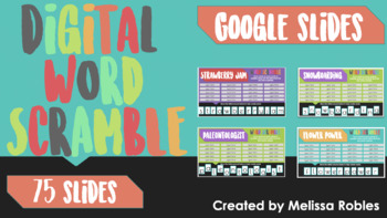 Preview of Digital Word Scramble Google Slides Distance Learning