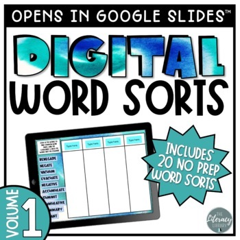 Preview of Digital Word Sorts | Affixes and Roots | Volume 1