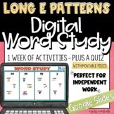 Digital Word Study | Long E Vowel Patterns | Google Slides | ESL