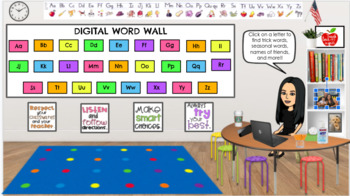 Preview of Digital Word Wall - Bitmoji Word Wall 