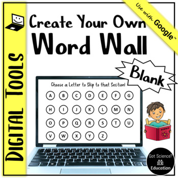 Preview of Digital Word Wall - Blank Template - for Google Slides