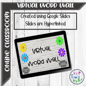 Preview of Digital Word Wall - Distance or Class Based Learning - Free Resource