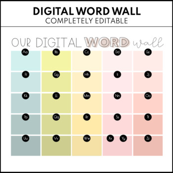 Preview of Digital Word Wall | Editable | Distance Learning