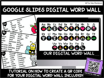 Preview of Digital Word Wall - Google Slides - Distance Learning