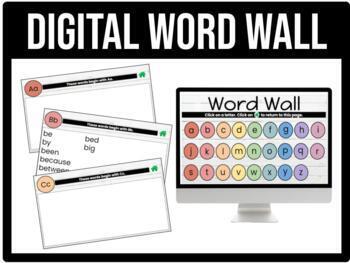 Preview of Digital Word Wall | Interactive | Virtual | Editable | Google Slides™