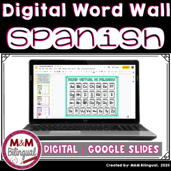 Preview of Digital Word Wall in SPANISH | Pared de palabras