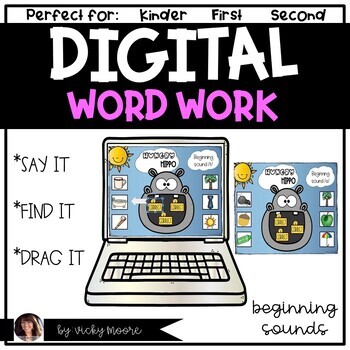 Preview of Digital Word Work | Beginning Sounds | Distant Learning