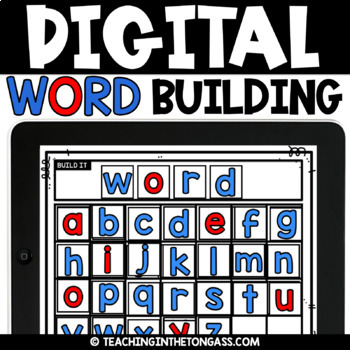 Preview of Digital Resources Phonics Word Building Work Activities Google Slides Seesaw