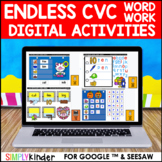 CVC Digital Word Work Activities for Kindergarten & First 