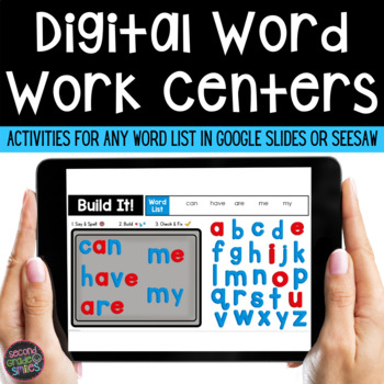 Preview of Digital Word Work  | Digital Sight Words | Google and Seesaw