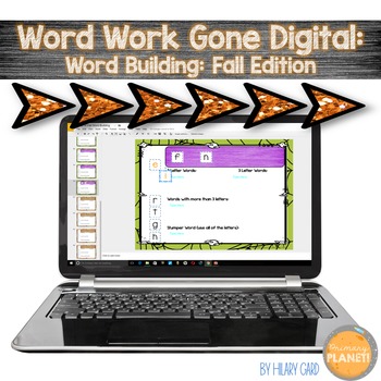 Preview of Digital Word Work | Fall | Digital Word Building
