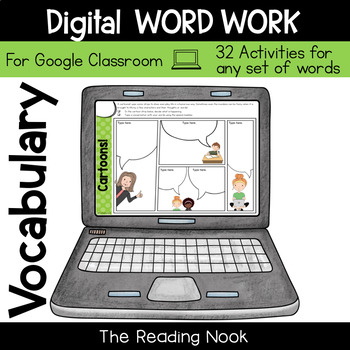 Preview of Digital Word Work - Vocabulary Activities for Upper Elementary