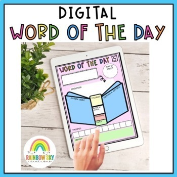 Preview of Digital Word of the Day Templates: Vocabulary Activities