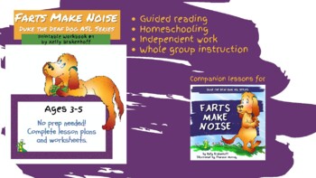 Preview of Digital Workbook: Farts Make Noise (Duke the Deaf Dog ASL Series) Ages 3-5