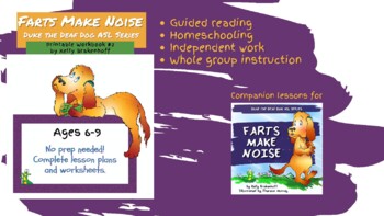 Preview of Digital Workbook: Farts Make Noise (Duke the Deaf Dog ASL Series) Ages 6-9