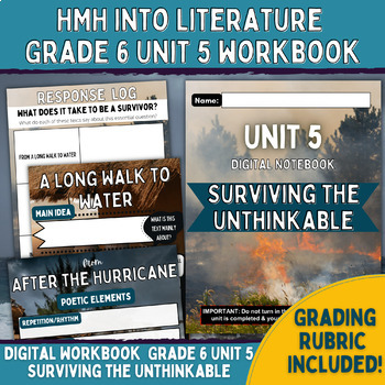 Preview of Digital Workbook HMH Into Literature G6 ELA UNIT 5 Surviving the Unthinkable