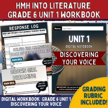 Preview of Digital Workbook HMH Into Literature Grade 6 ELA UNIT 1 Discovering Your Voice