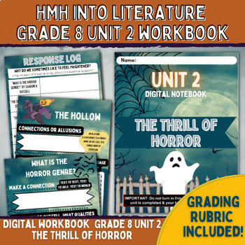 Preview of Digital Workbook HMH Into Literature Grade 8 ELA UNIT 2 The Thrill of Horror