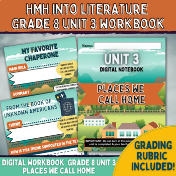Preview of Digital Workbook HMH Into Literature Grade 8 ELA UNIT 3 Places We Call Home