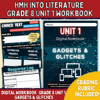 Preview of Digital Workbook for HMH Into Literature Grade 8 ELA UNIT 1 Gadgets & Glitches
