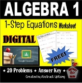 Digital Worksheet - One Step Equations