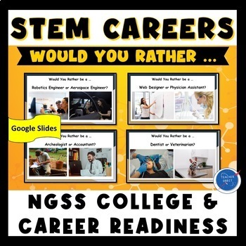 Preview of Digital Would You Rather? STEM Careers | Engineering Medical Compute Science