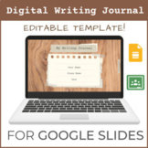 Digital Writing Journal Template | Editable Google Slides 
