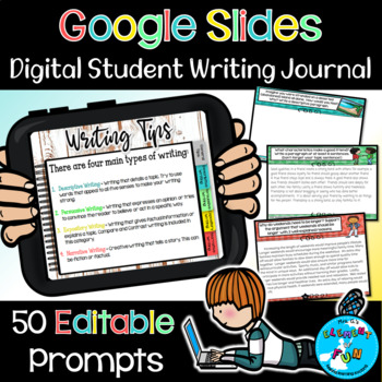 Preview of Digital Writing Journal for Middle School Distance Learning